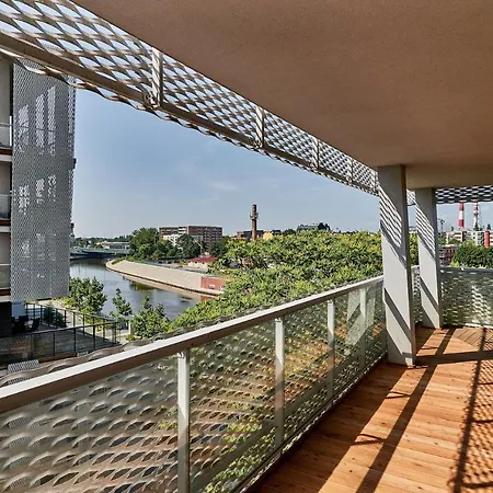 3 Beds Luxury Living With River View In The Heart Of Wroclaw With Air Conditioning Huge Outdoor Patio And Rooftop Deck